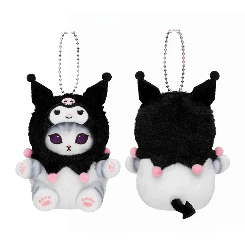 Новый Kawaii Mofusand Cross-Dressing Sanrio Hello Kitty Kuromi плюшевый брелок-подвеска 10-12 см аниме