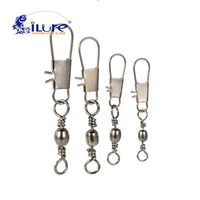 ilure 50 pcs stainless steel swivel fishing connector 30mm 47mm fish tackle pin bearing rolling swivel fishhook accessories