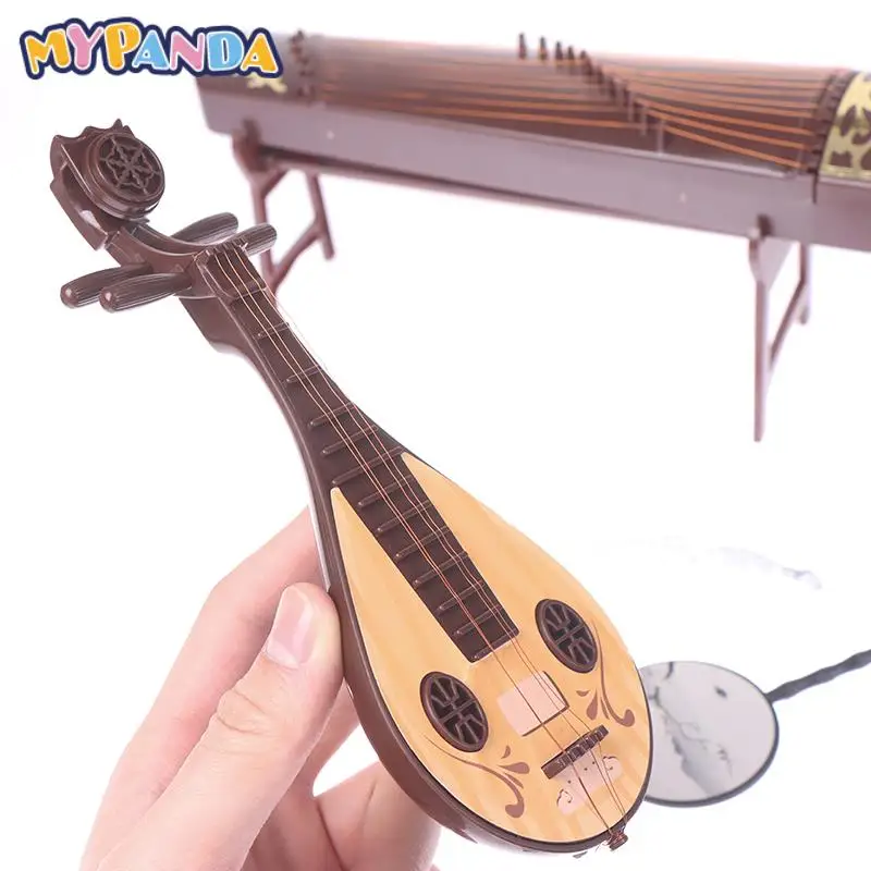 

1PC Chinese Style Guzheng Musical Instrument Childrens Toy Gift Doll Accessories Decoration Props Screen Group Fan Flute