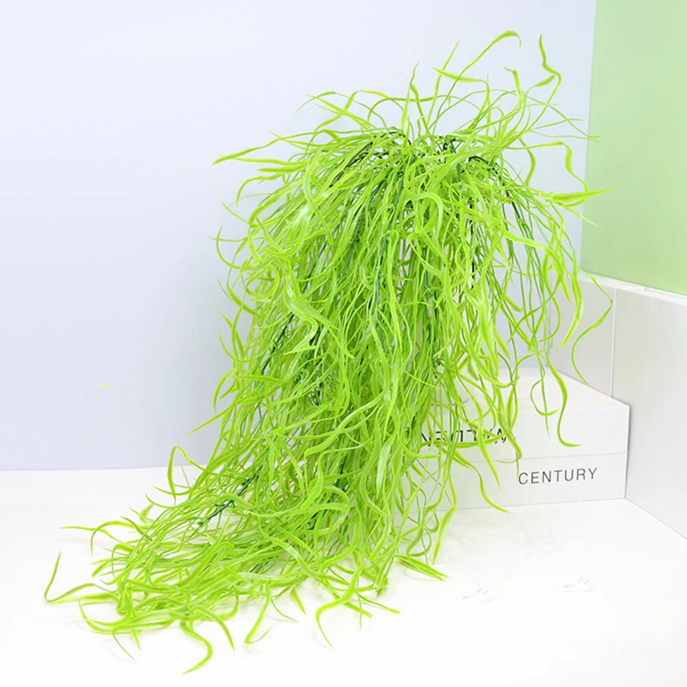 

Green Decorations Green Fake Potted Decor Home Fake Adorn Weeping Plastic Wall Artificial Hanging Simulation Faux Leaf