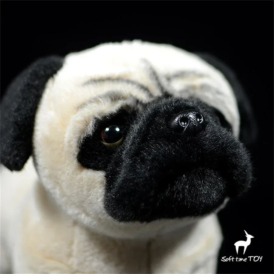 Фото Мопс плюшевая игрушка высокого качества Puggle плюшевые пекинские мопсы реалистичные голландский бульдог чучело животных имитация куклы игрушка в подарок №4