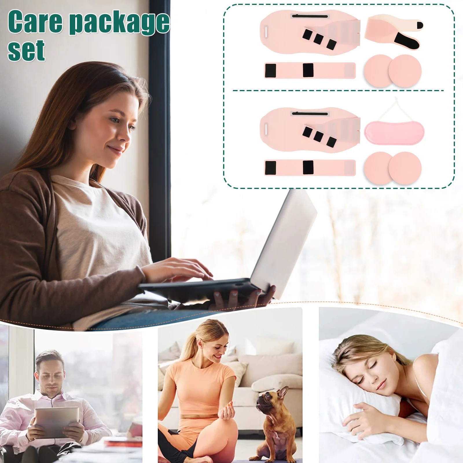 

4Pcs Neck Waist Essential Oil Pack Set with Chest Pads Washable Reusable Essential Oil Wrap Leakproof Oil Pack Wrap Adjustable