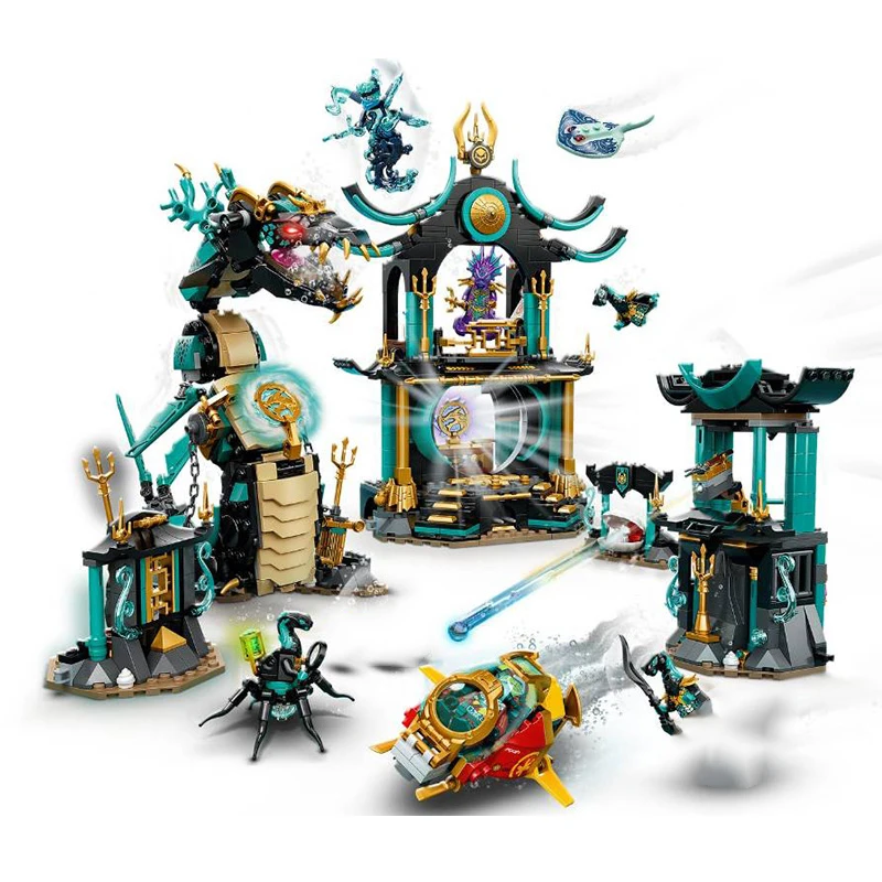 1170PCS Ninjia Series Temple of the Endless Sea Building Blocks With 6pcs Figures 71755 Bricks Set Gift Toys For Children Kids