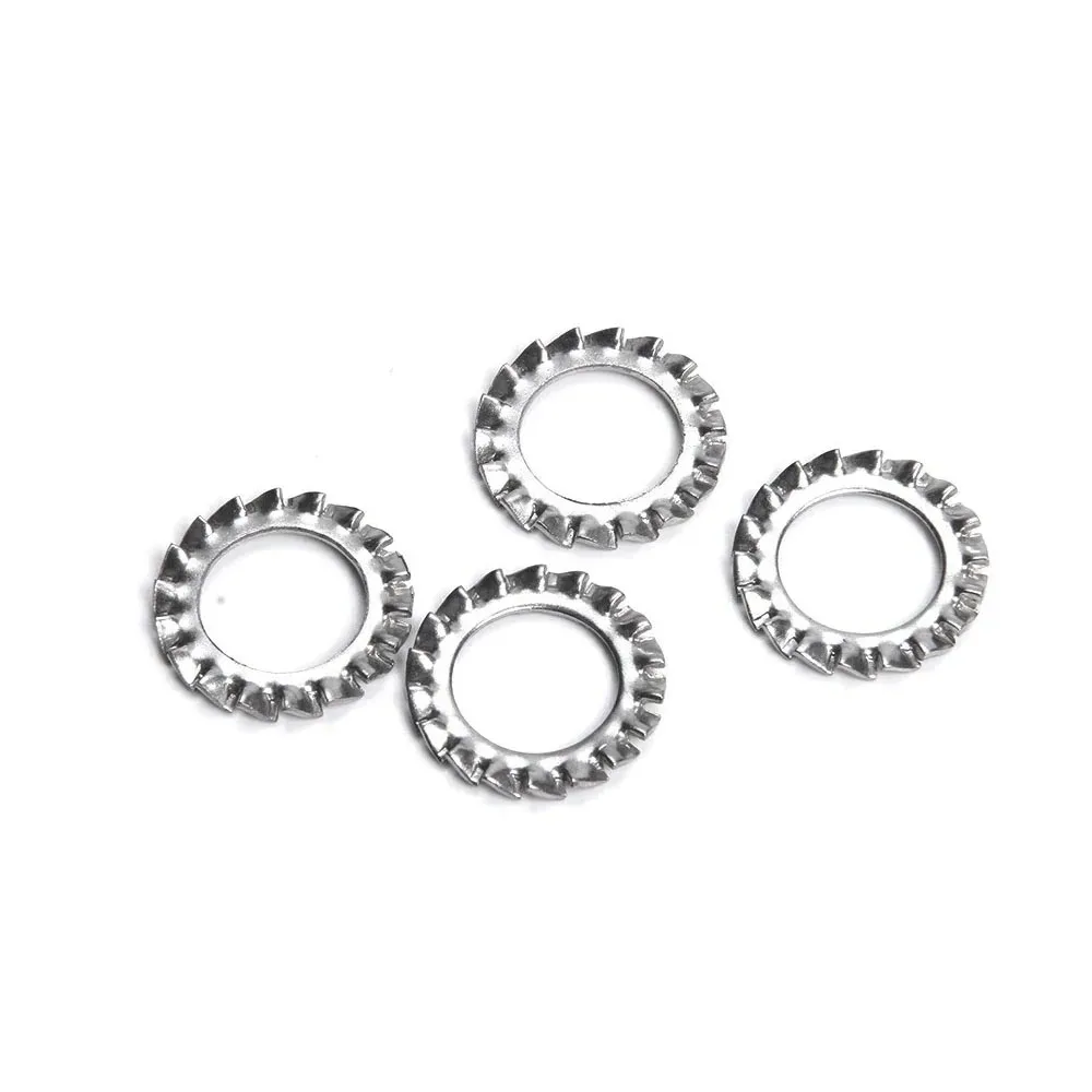 304 нержавеющая сталь DIN6798A внешняя зубчатая Стопорная шайба M3 M4 M5 M6 M8 M10 M12 M20 DIN6797J