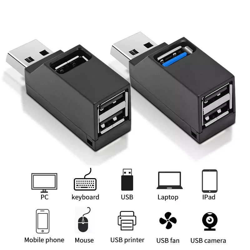 

USB HUB3.0 Adapter For Laptop USB Cable Splitter Mini USB HAB HUB For Keyboard Mouse Udisk Connector Mobile Phone USB HUB