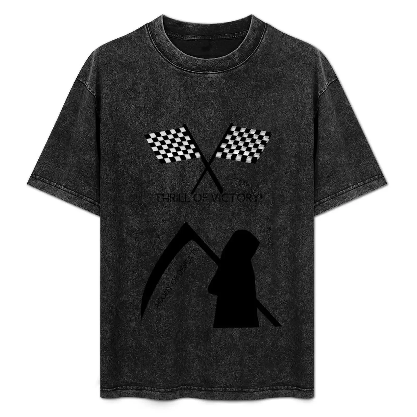 Трилл победы Агуния победы! Футболка корейская мода тяжелая вес аниме футболка