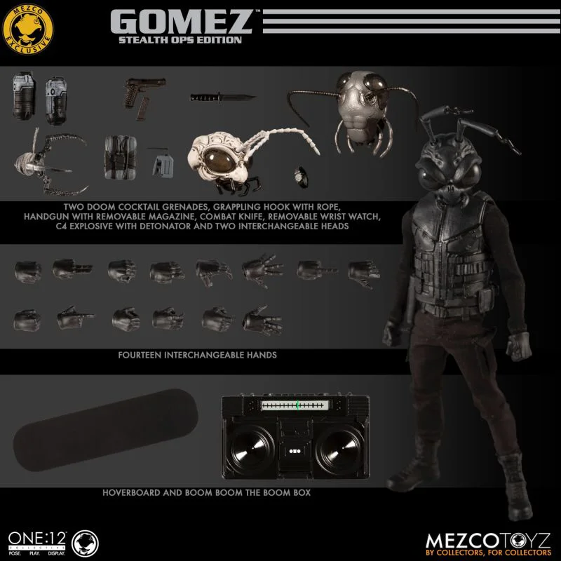 

In Stock Original Mezco Toyz One:12 Collective Gomez Stealth Ops Edition operative Exclusive 1/12 Figures Action Model Toys