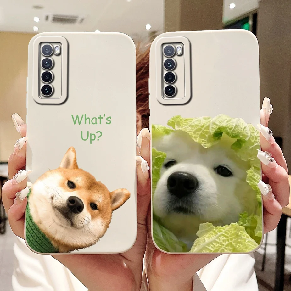 Чехол для Huawei Nova 7 5G JEF-AN00 с милой собакой и рисунком противоударный чехол телефона