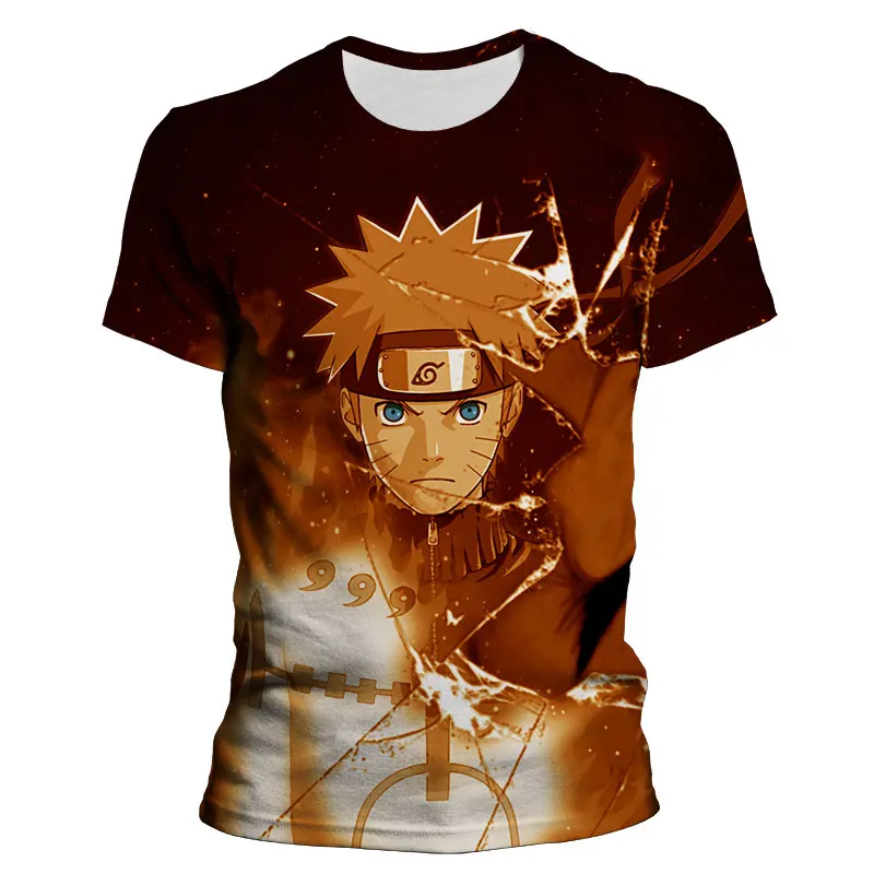 Футболка Мужская/женская оверсайз с 3D-принтом Наруто Узумаки |