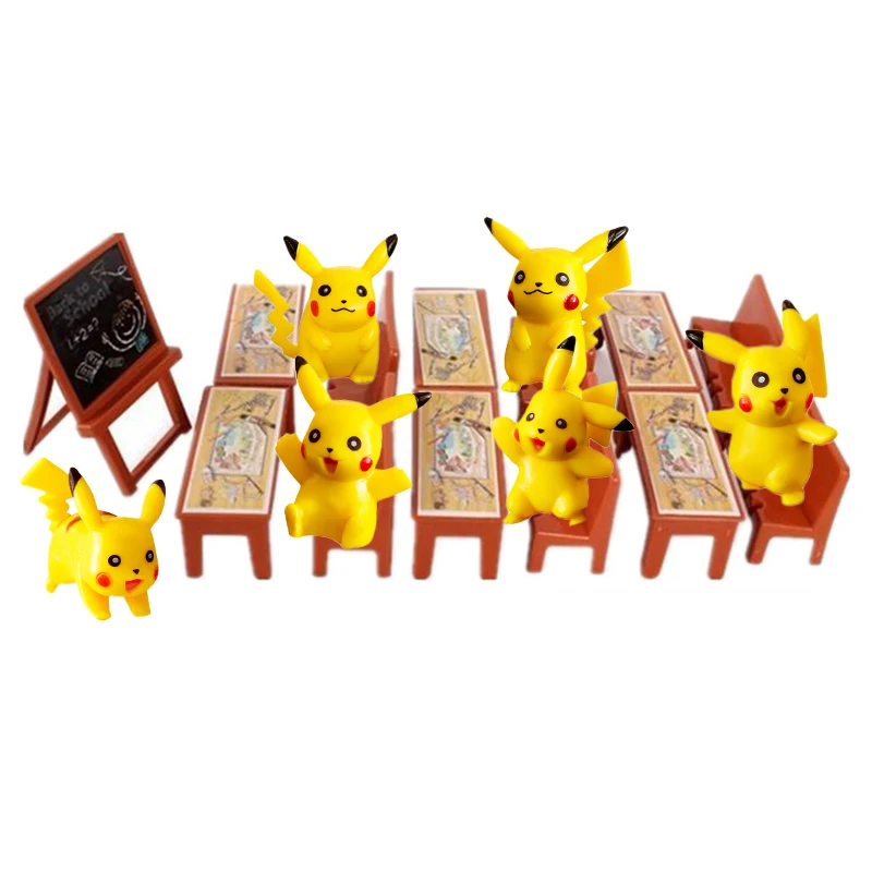 Фигурка покемона игрушка Дом Пикачу автомобиль самолет игровая площадка слайд