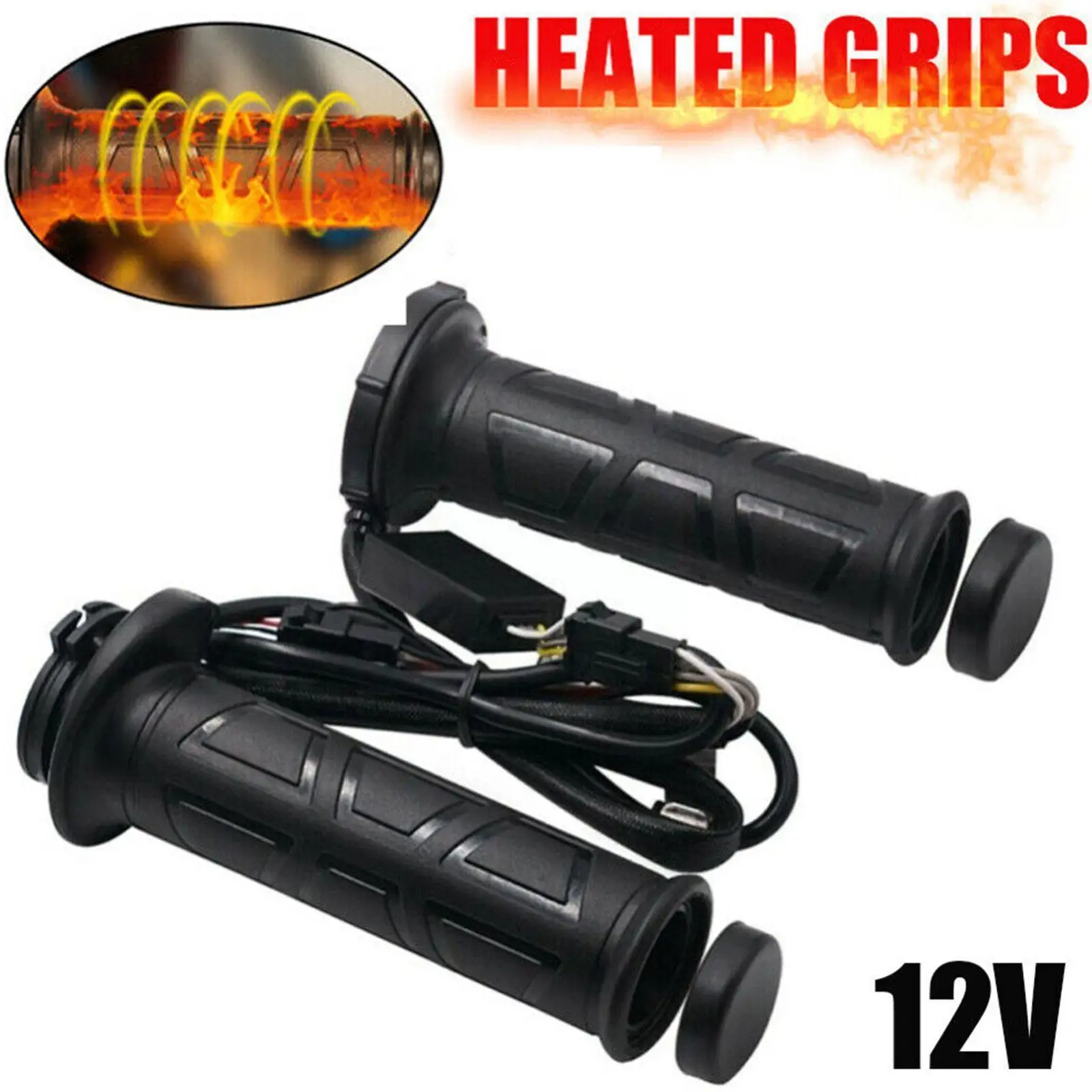 

Motorcycle Hand Heated Grips Electric Molded Grips Scooter 12V Grip 22mm Handle Bar Hot Adjustable Motocross Moped Warmer H B4R0