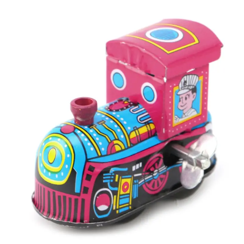 

Retro Steam Train Reminiscence Children Vintage Tin Toy Clockwork Toys Gift N1HB
