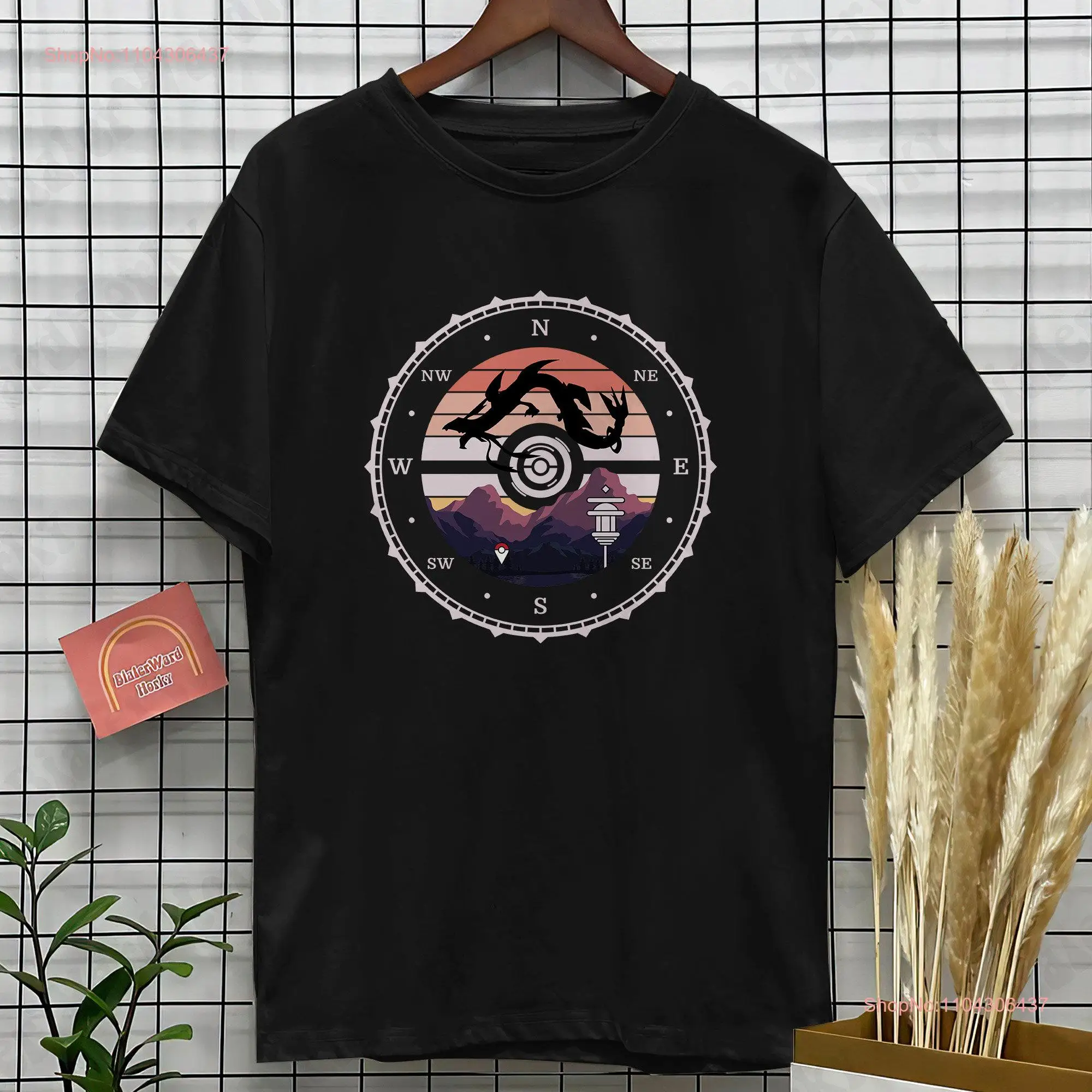 Японская футболка Rayquaza Compass Cute Kawaii с длинными или короткими рукавами