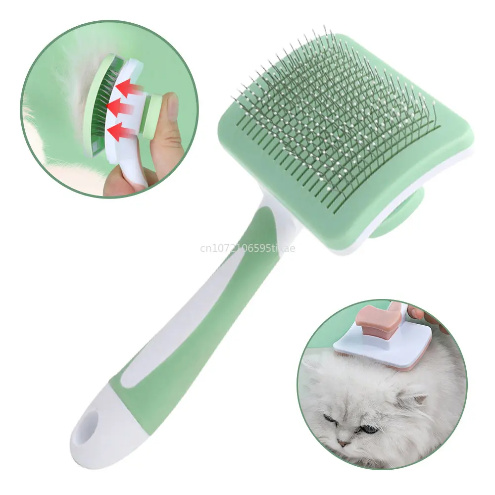 

Pet Hair Shedding Comb Dog Cat Brush Grooming Long Hair Indoor Cats Brush Hair Remover Cleaning Beauty Slicker Pet Supplies