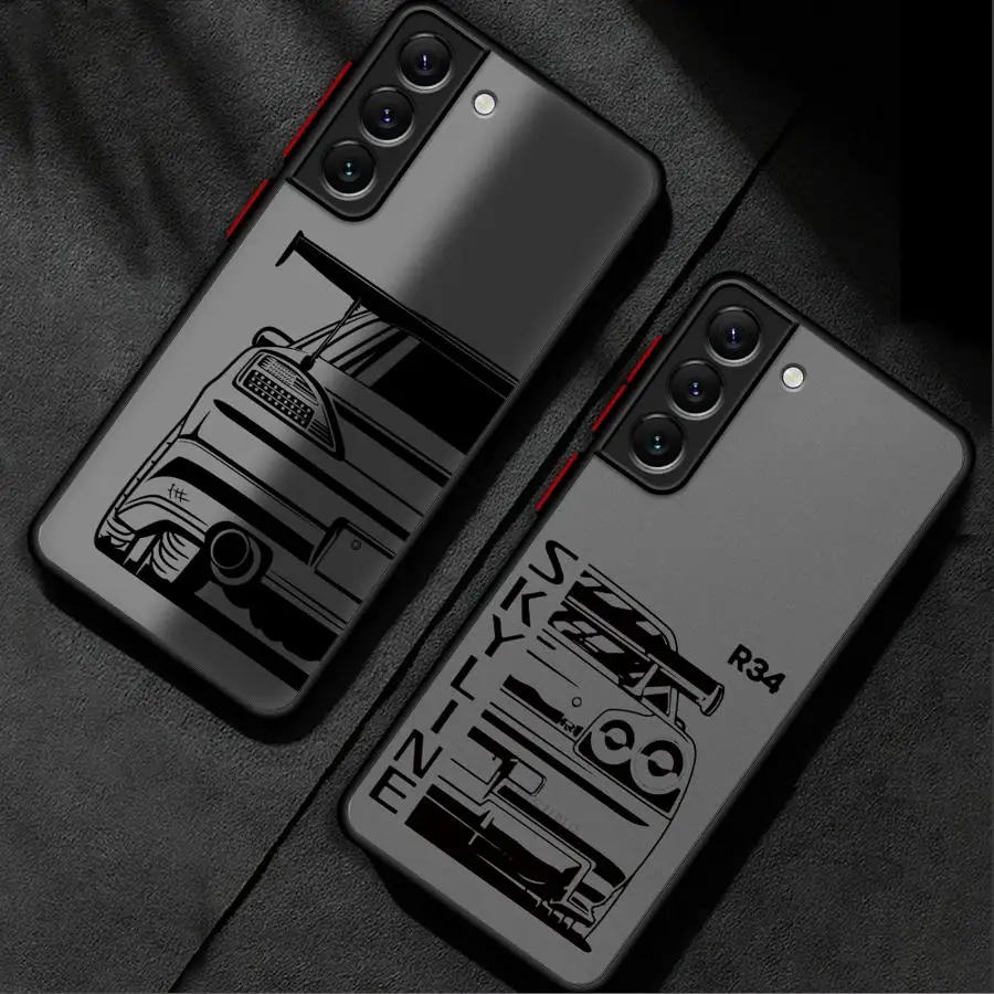 Фото чехол для телефона Samsung Galaxy S22 S24 ultra fe S10 20 S21 S23plus S25 Los yan матовый матовый фондс Роскошный спортивный автомобиль Gets Cool №1
