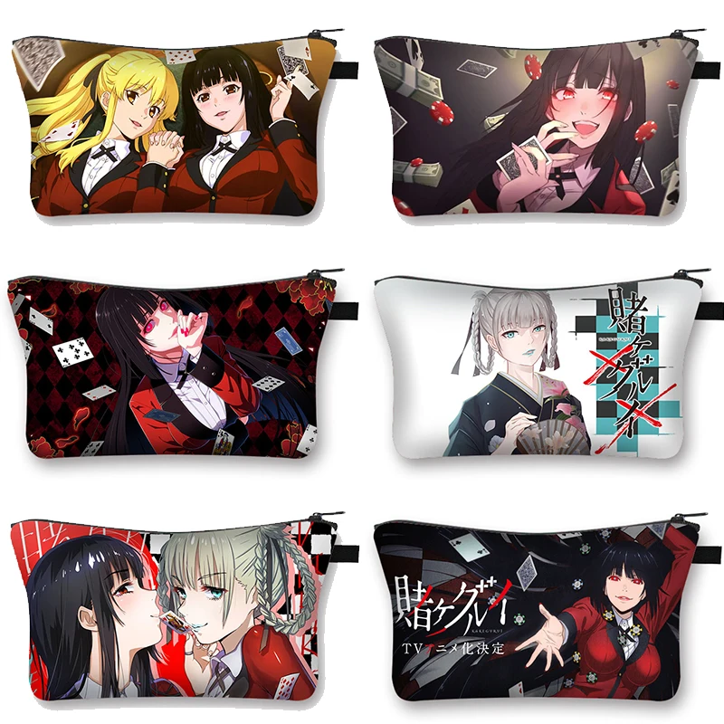 

Аниме Kakegurui Compulsive Cosmetic чехол мультфильм Jabami Yumeko принт Косметичка женская сумка для хранения Повседневный женский подарок