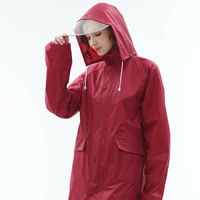 stylish waterproof nylon jacket raincoat women long poncho ladies hooded raincoat overall lightweight chubasquero rain gear