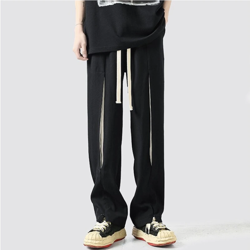 

Men's Summer Pants 2022 New Deconstructed Contrast Color Casual Pants Men's Loose Straight Trousers Thin Sports Pants