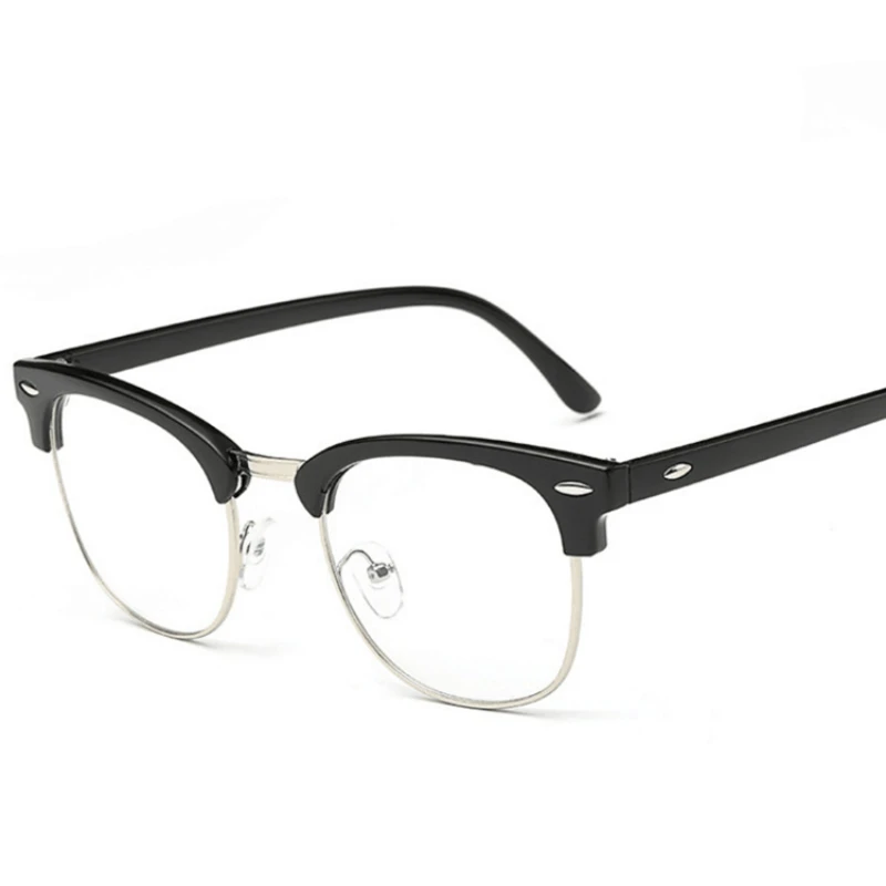 

2023 New Classic Semi Rimless Anti Blue Light Blocking Glasses Men Square Ray Filter Eyeglasses Frames Computer Women Goggles