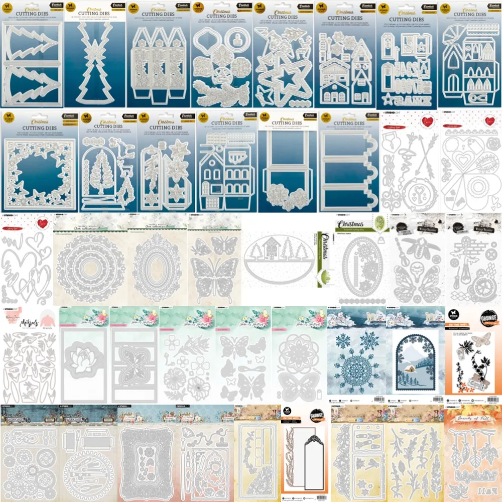 Большая распродажа рождественские штампы для резки металла 2024 новые шаблоны