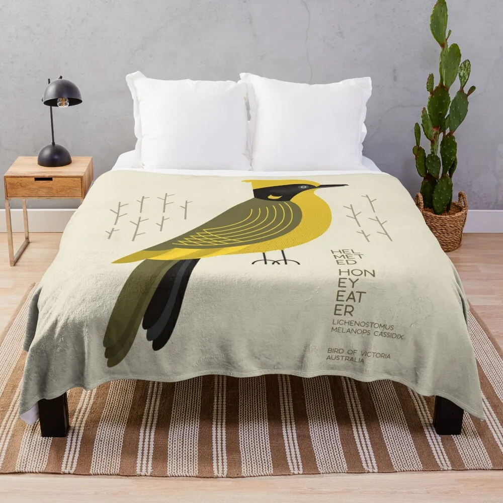 Одеяло Helmeted Honeyeater Bird of Australia II роскошные одеяла на заказ