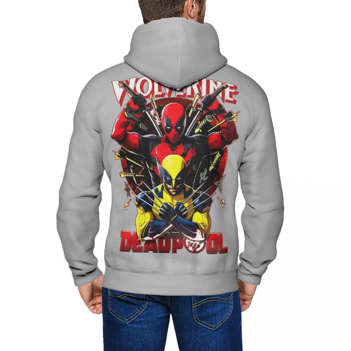 Мужская толстовка с капюшоном из м/ф оружие х мертвец Забавные классические