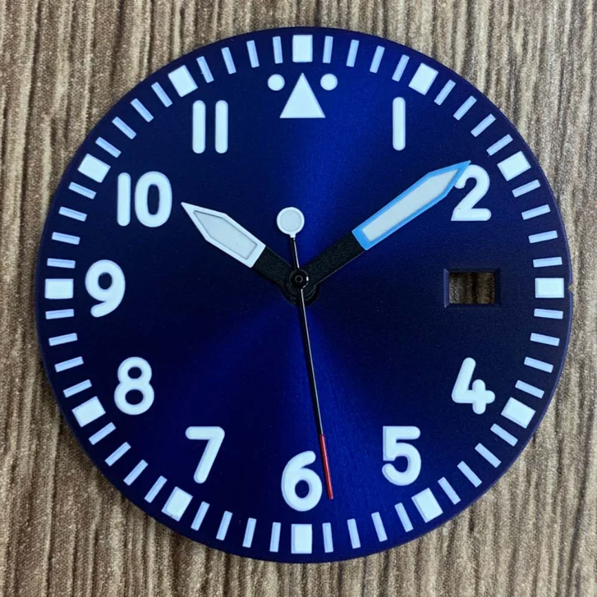 33.5MM Watch Accessory Dial 33.5MM Face + Hands Green Luminous Suitable for NH35/36/4R/7S Movements