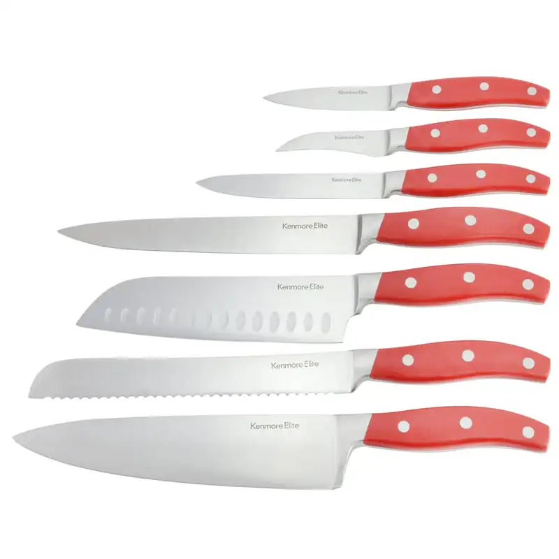 

Lucas 18-Piece Forged Cutlery Set W/Ashwood Block – Red Kitchen Accessories