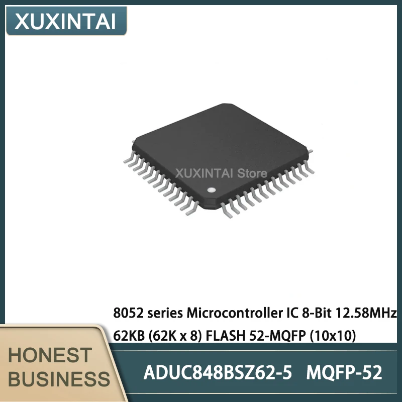 

5 шт./лот ADUC848BSZ62-5 ADUC848BSZ62 8052 series Microcontroller IC 8-Bit 12,58 MHz 62KB (62K x 8) FLASH 52-MQFP (10x10)