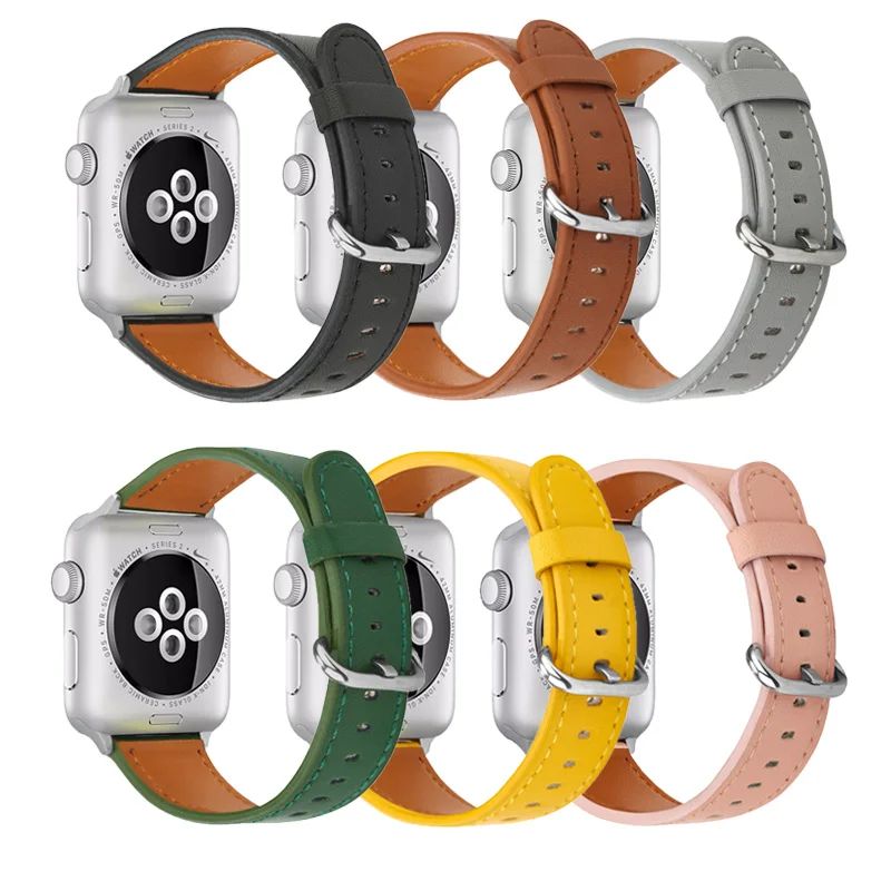 

Кожаный ремешок для Apple Watch 38 мм 40 мм 42 мм 44 мм, браслет для Apple Watch Band Serise 6 SE 5 4 3 2 1