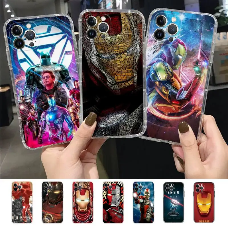 

I-Iron-man Phone Case For iPhone 14 11 12 13 Mini Pro XS Max Cover 6 7 8 Plus X XR SE 2020 Funda Shell
