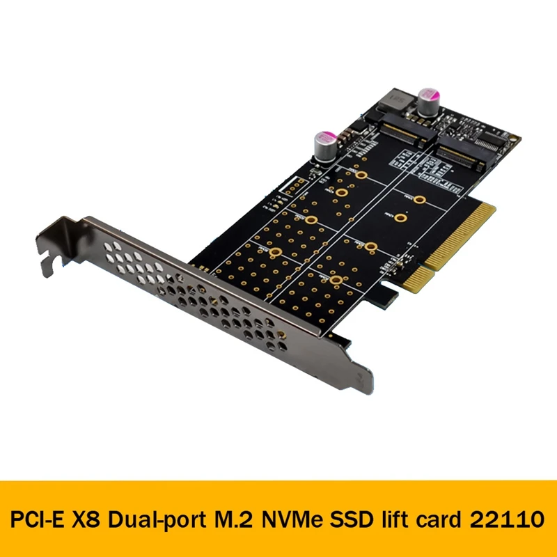 

PCI-E X8 двухканальный M.2 Nvme Boost M.2 M KEY Nvme SSD твердотельные накопители, плата расширения