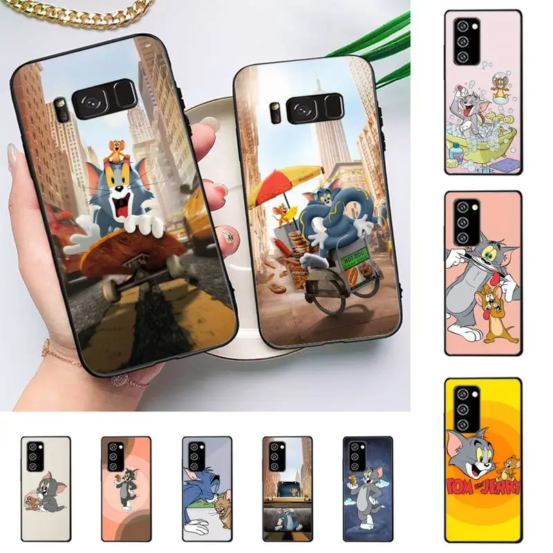 

Cartoon Cat And Mouse Phone Case For Samsung Galaxy J4 plus J6 J5 J72016 J7prime cover for J7Core J6plus