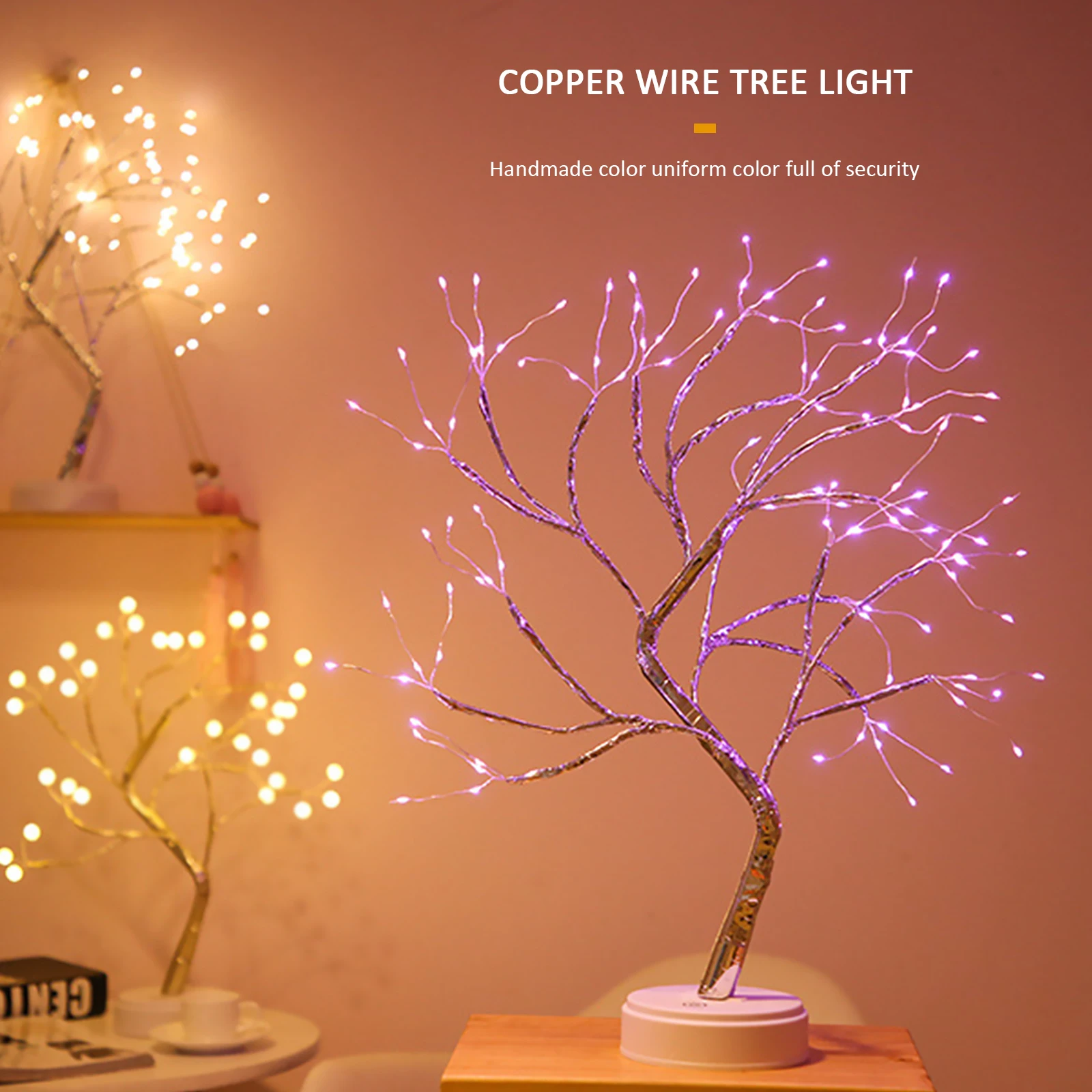 

LED Night Light 20inch Tabletop Bonsai Tree Light USB or Battery Operated Touch Switch 108LED Lamp Copper Wire Branch Light Room