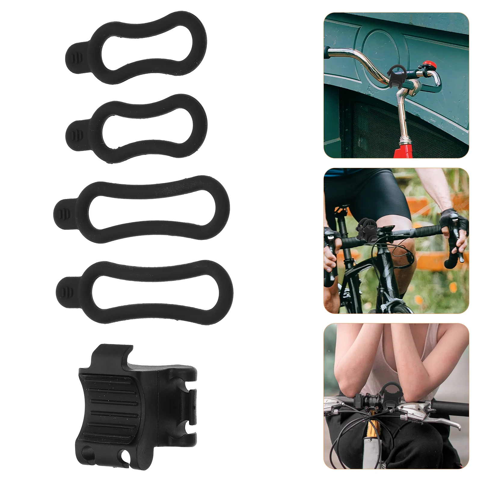 

1 Set of Professional Bike Flashlight Bracket Universal Bike Flashlight Stand (Black)
