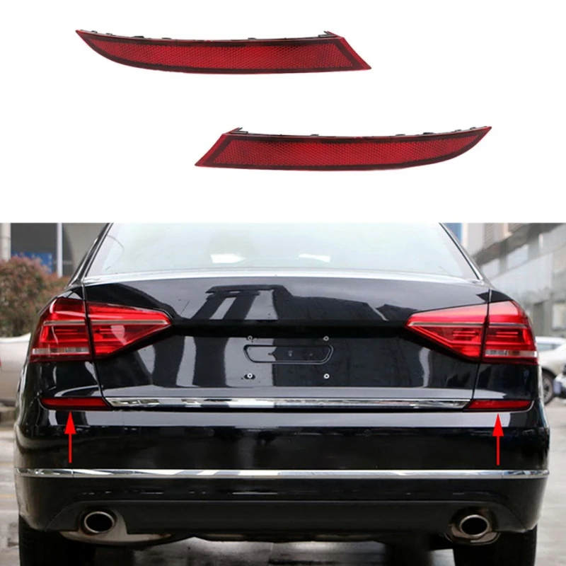 

Auto Rear Bumper Reflector Warning Light Strip Cover Bar For Passat 2016 -2018 56D945105 56D945106