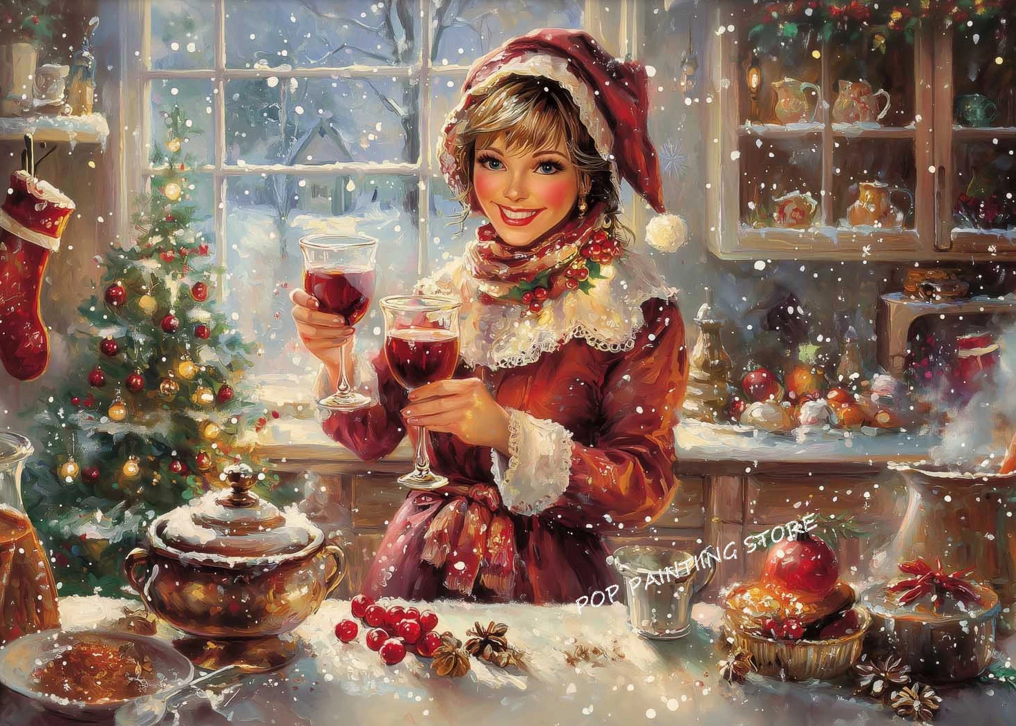 

Ретро рождественская картина для кухни