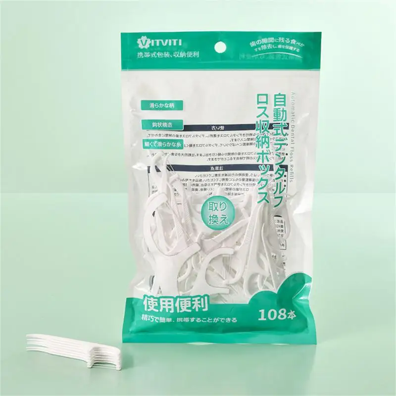 

Tooth Cleaning Storage Box Convenient Teeth Flosser Toothpick Automatic Dental Floss Bathroom Accessories Organizer Plastic