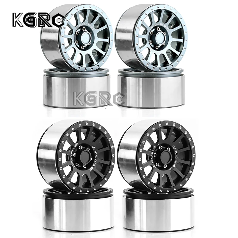 

4pcs 2.6" Metal Beadlock Wheel Rim Wheel Hub for 1/8 1/10 RC Crawler Car Axial SCX10 Wraith RR10 Capra TRX4 YK4082