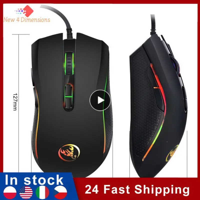 1 ~ 10 шт. Новая удобная Проводная игровая мышь, 6 кнопок, 3200DPI