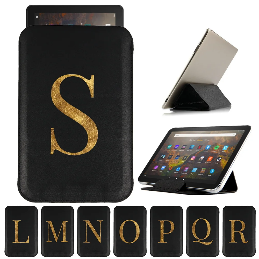 

Tablet Cover Case for Fire 7/HD 8/HD 10 /HD 8 Plus 2020/HD 10 Plus 2021 PU Leather Magnetic Sleeve with 26 Letters Series