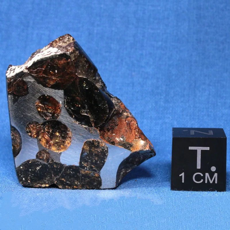 

51g piece of meteorite Rare sliced Kenyan pallasite olive meteorite