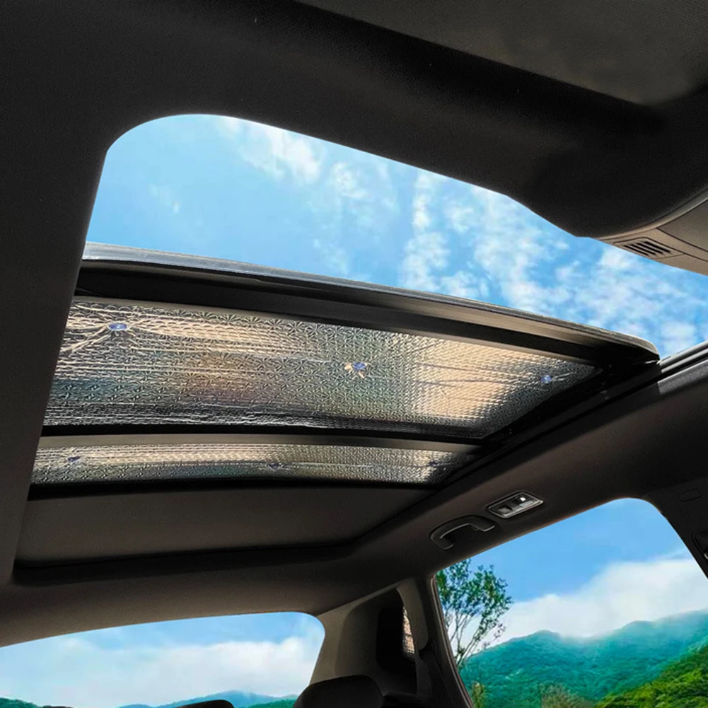 

2pcs Car Sunroof Sunshade for Byd Atto 3 Yuan Plus MG ZS EV Heat Insulation Cover Windscreen Sun Shade Protection Aluminum Foil