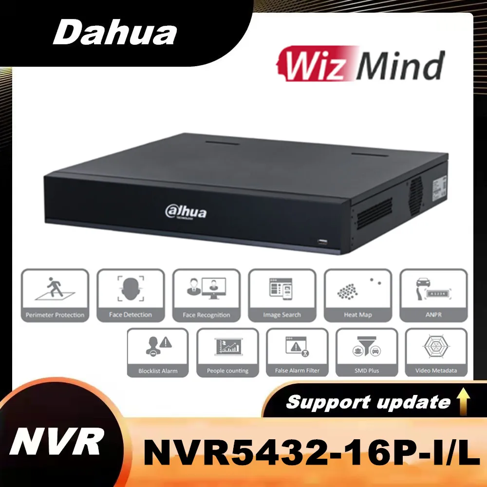 

Dahua Video Surveillance Recorder 32 Channel 1.5U 4HDDs 16PoE WizMind Network NVR5432-16P-I/L Support ePoE & EoC Smart H.265+
