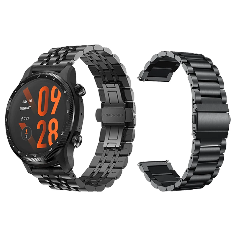 Металлический ремешок из нержавеющей стали для смарт-часов TicWatch Pro 3 Ultra GPS часов