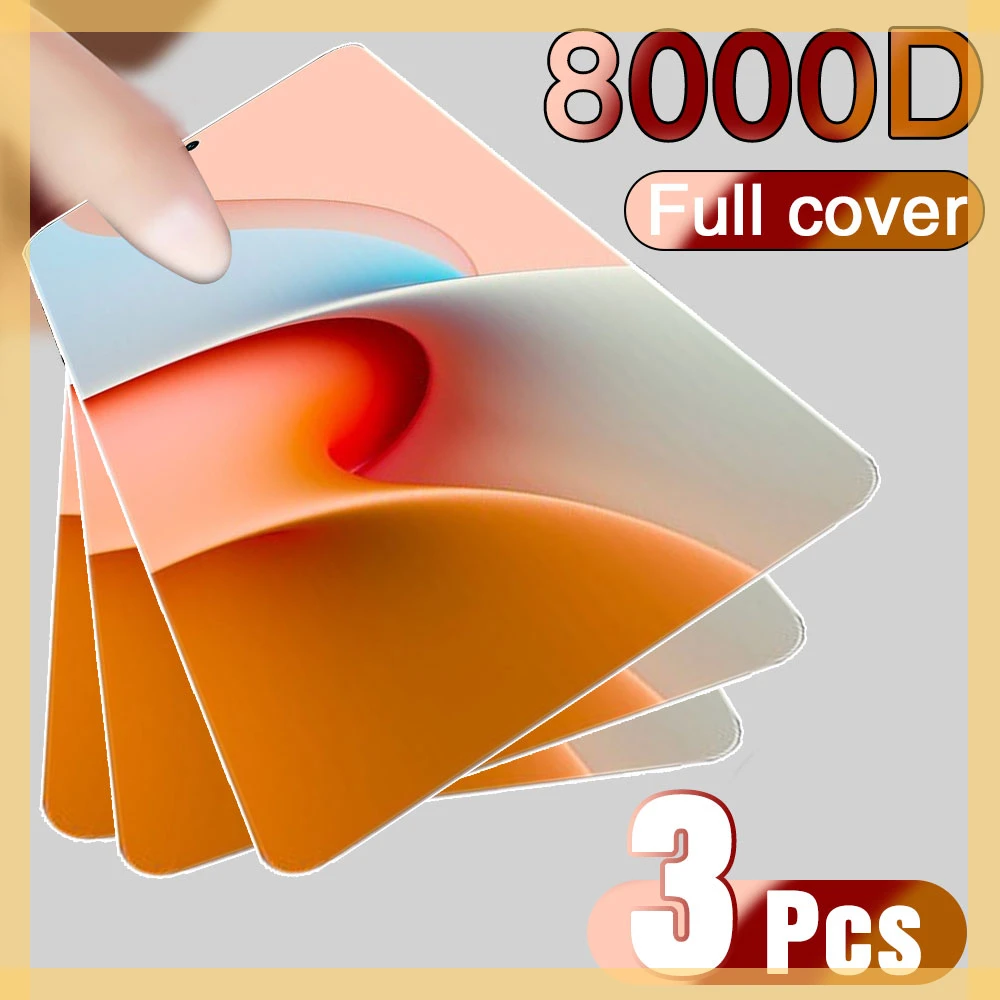 

8000D Full Tempered Glass For Xiaomi Redmi 8 8A 9 9A 7 7A Screen Protector Redmi Note 8 9 Pro Max 6 7 10 11 Pro 8T 9S Glass Film