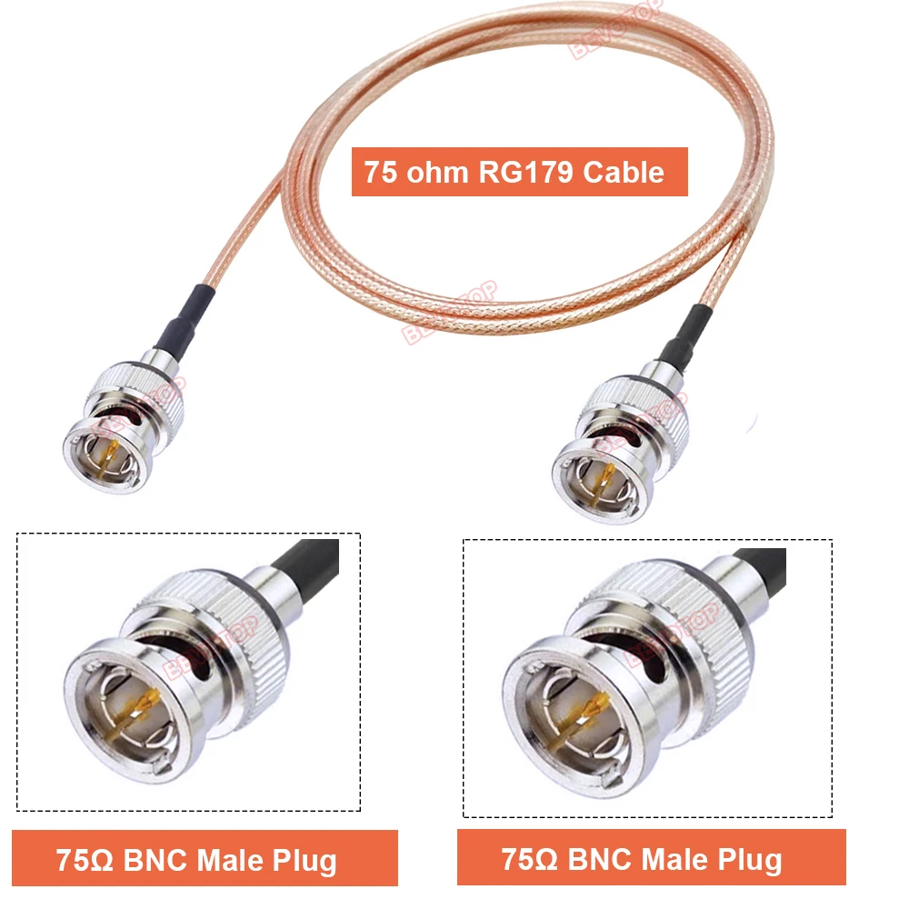 

BEVOTOP RG179 кабель BNC male right angle to BNC male