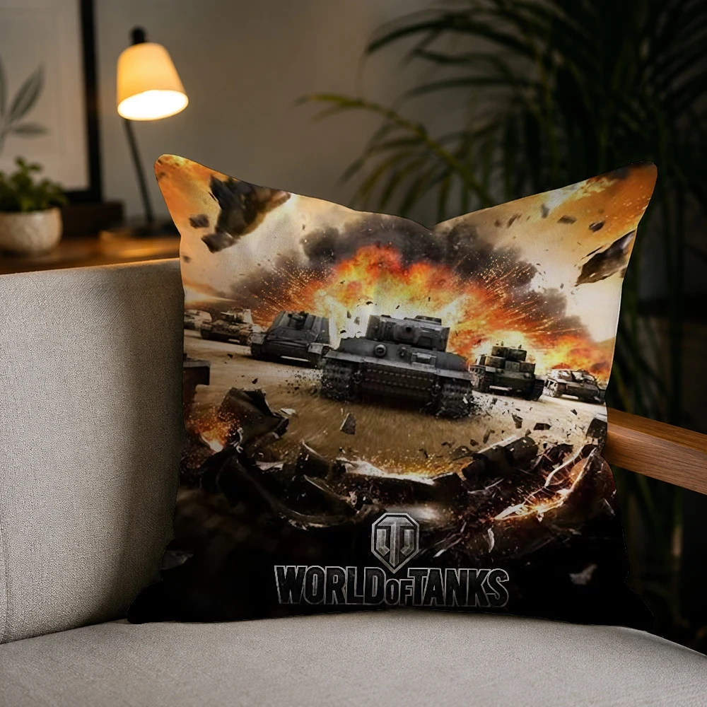 Наволочка Game World of T-Tanks, плюшевая наволочка, декоративная наволочка для дома, для дивана, кровати, кресла, гостиной. (art.: 3920dcf53bc16) - 3920dcf53bc16