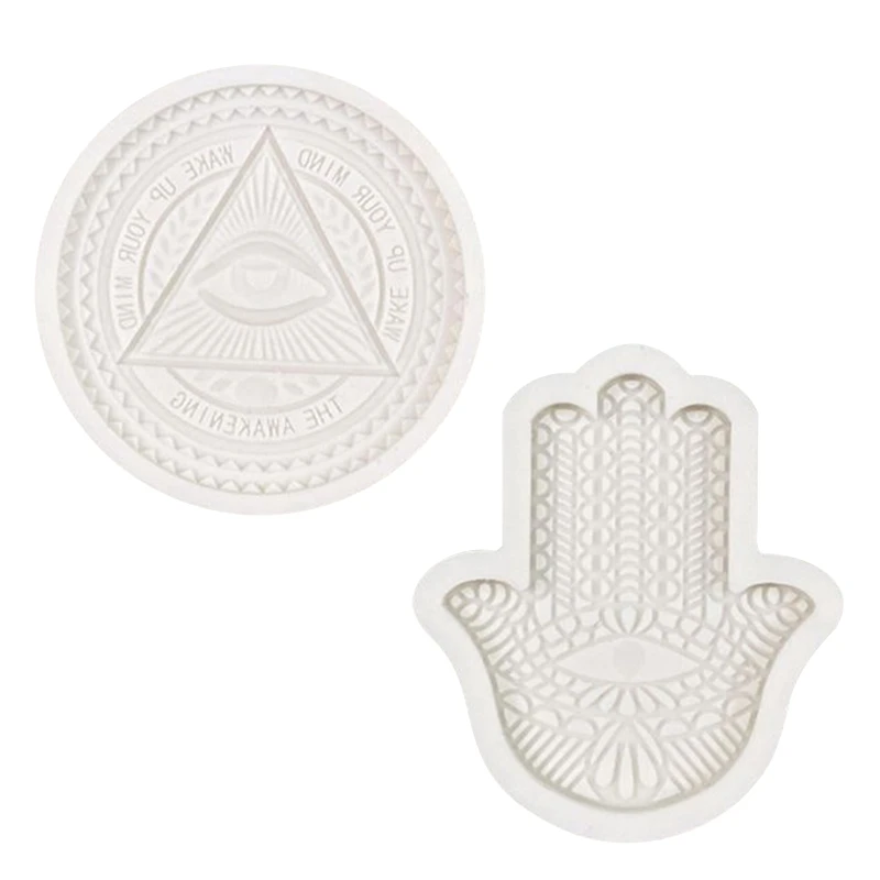 

2022 New Hand of Fatima Eye of God Silicone Mold Resin Epoxy Mold for DIY Craft Cake Soap