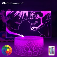 anime lamp jujutsu kaisen 3d led night lights for bedroom decro unique birthday gift for kids 3dlamp color changing app control